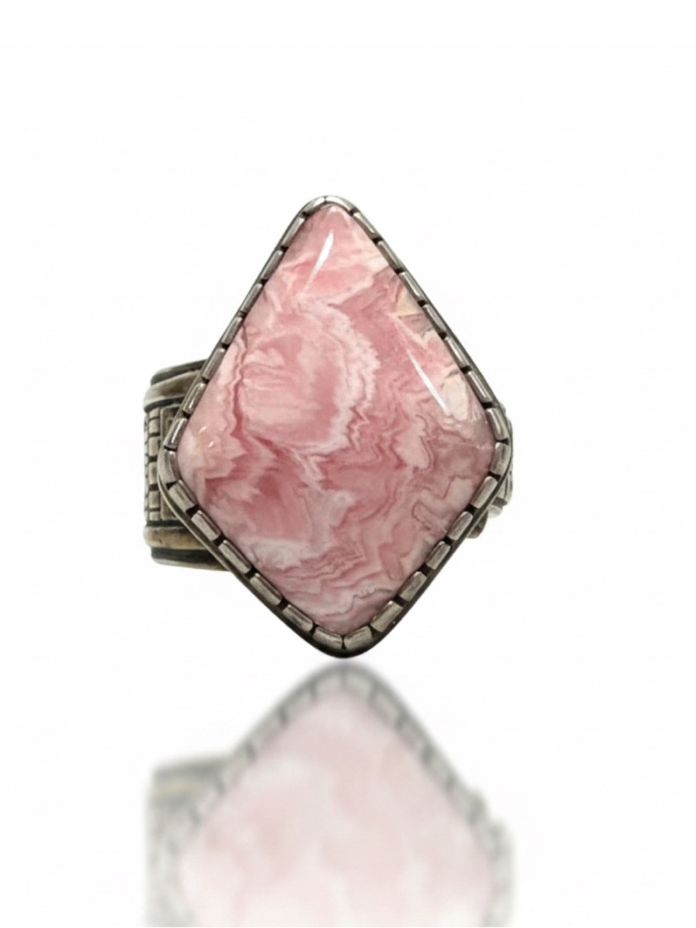 VTG Roderick Tenorio x Carolyn Pollack Silver Rhodochrosite Ring 9.25 XRF 94.3%